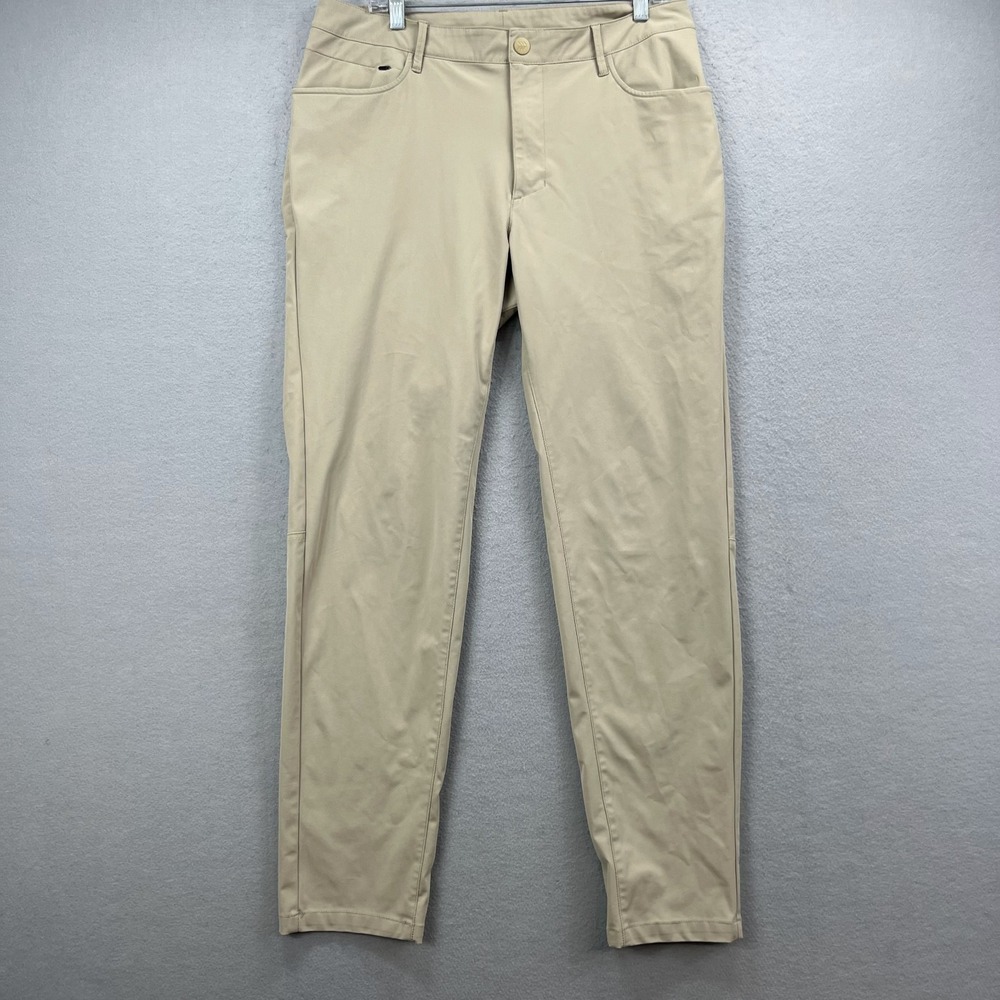 All‎ In Motion Pants Men's 34x32 Khaki Golf Chino Stretch Casual Tech Quick Dry